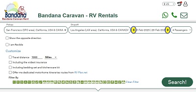RV Hire in Anchorage flexibility Search